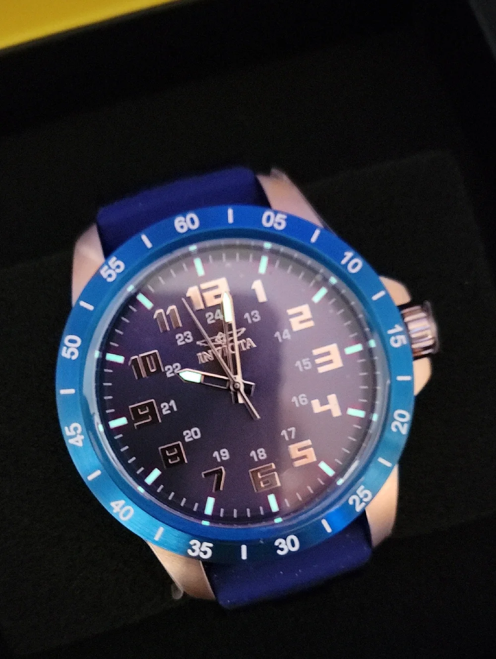 40001 Invicta Pro Diver Stratus Men's Blie Rose Gold Military Time Watch - 45mm